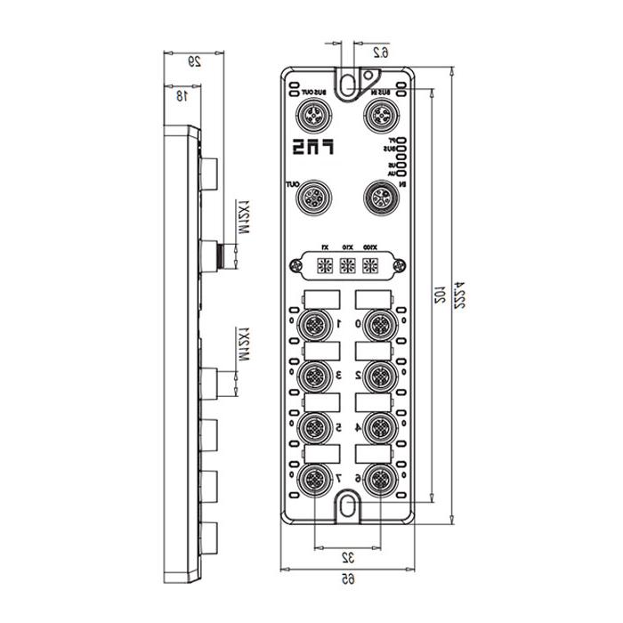 Profibus-DP protocol, M12 interface, 16DI, PNP, Remote module, 003C11