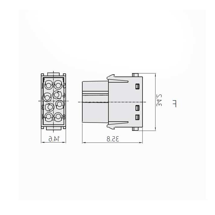 HM module, female connector, HM-008-F, 09140083141