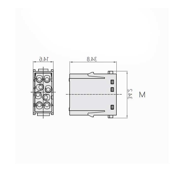 HM module, public connector, HM-008-M, 09140083041